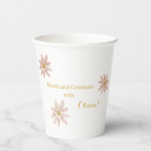 Gobelets En Papier Fleur de marguerite sauvage personnalisable et fêt