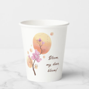 Gobelets En Papier fleur florissante pour elle