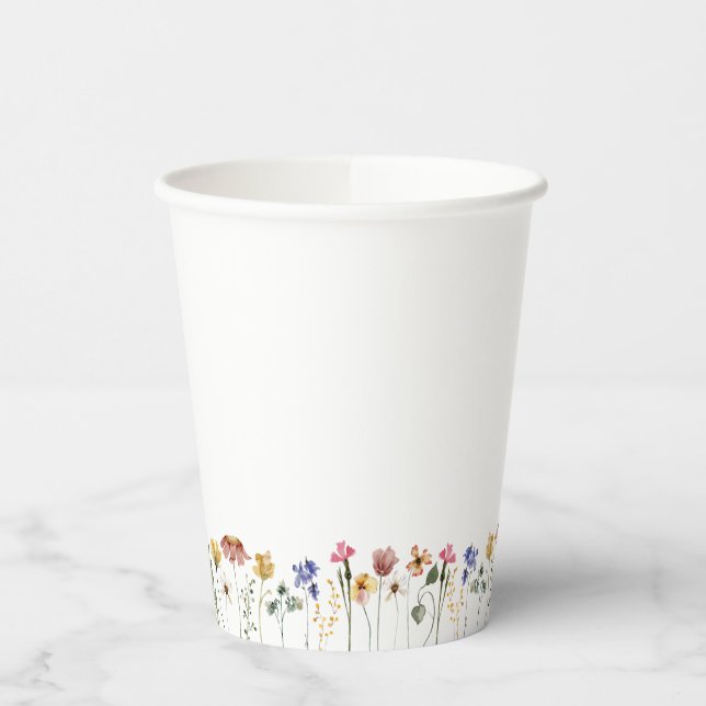 Gobelets En Papier Fleur sauvage coloré (Gauche)