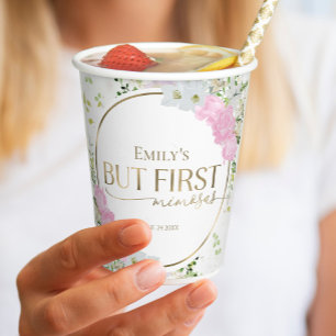 Gobelets En Papier Fleur sauvage Mais Premier Mimosas Fête des mariée