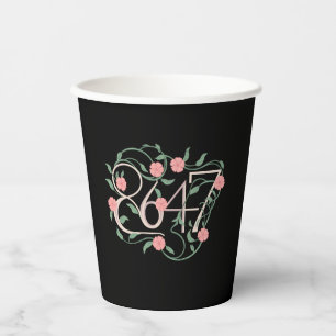 Gobelets En Papier Fleur Subtil Anti Trump 8647 86 47 Bohème