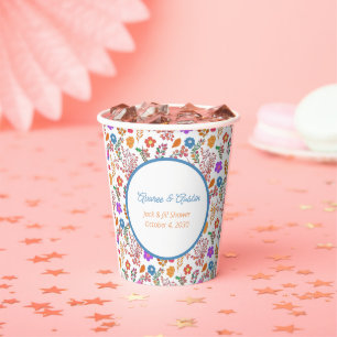 Gobelets En Papier Fleurs multicolores Jack et Jill Douche
