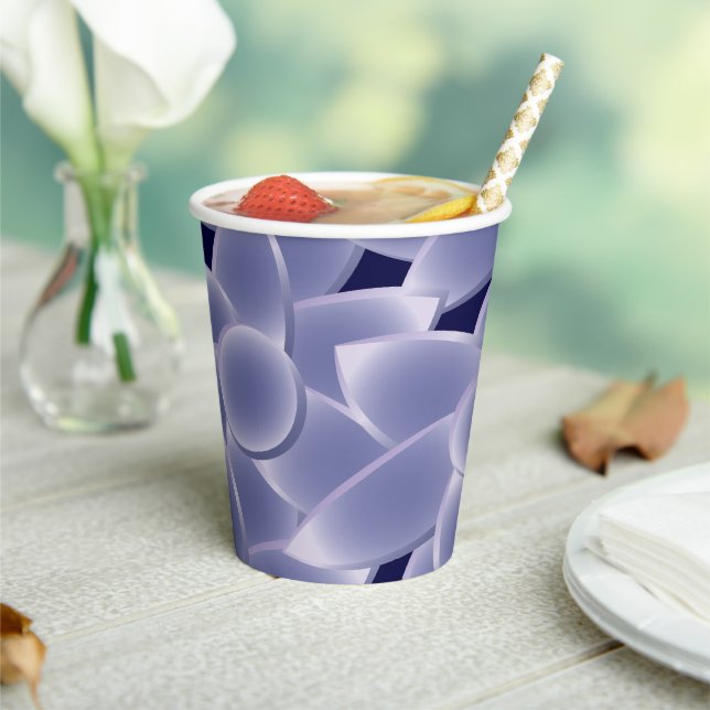 Gobelets En Papier Fleurs violettes (Insitu)