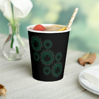 Gobelets En Papier flocon de neige vert et rouge Xmas