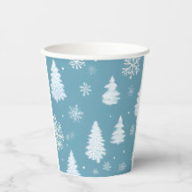 Flocons de neige et arbre de Noël en papier - Tass