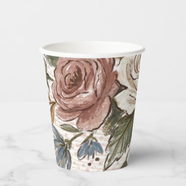 Gobelets En Papier Floral Cup (Recto)