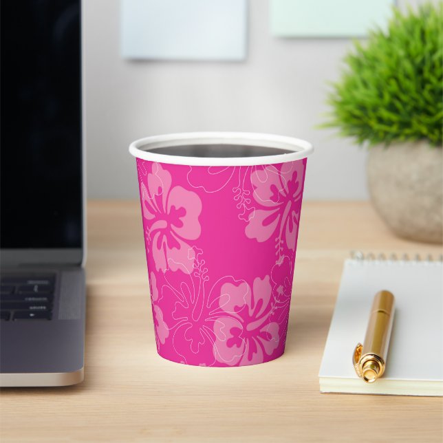 Gobelets En Papier Floral rose (Insitu)