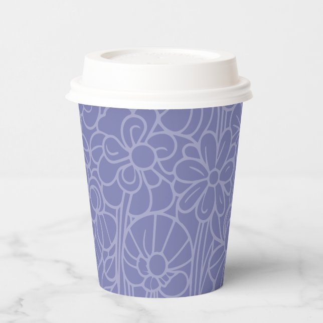 Gobelets En Papier Flower Garden Blue (Gauche)