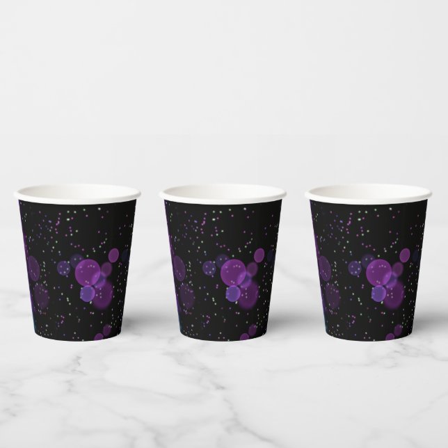 Gobelets En Papier Flux de bulle cosmique (Multi)