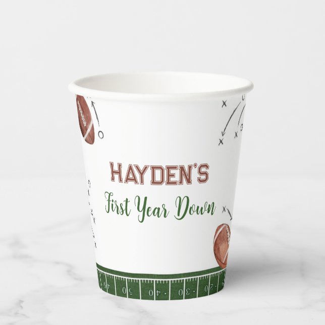 Gobelets En Papier Football 1er anniversaire (Recto)