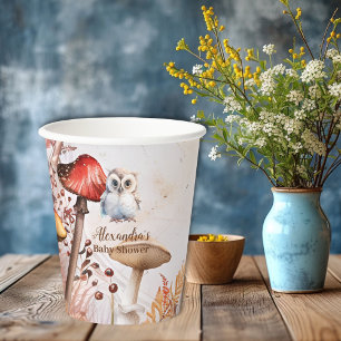 Gobelets En Papier Forêt de verdure mignonne Animaux Baby shower des 