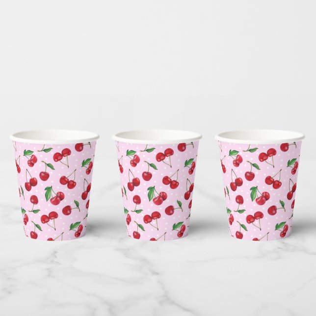 Gobelets En Papier Fraîches Cerises Douces (Multi)