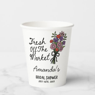 Gobelets En Papier Frais Sorti du Marché Enterrement de Vie de Jeune