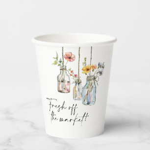 Gobelets En Papier Frais Sorti du Marché Pot Floral Mariage Cadeau de