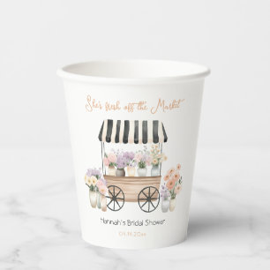 Gobelets En Papier Frais sortis du marché Fête de mariage Floral