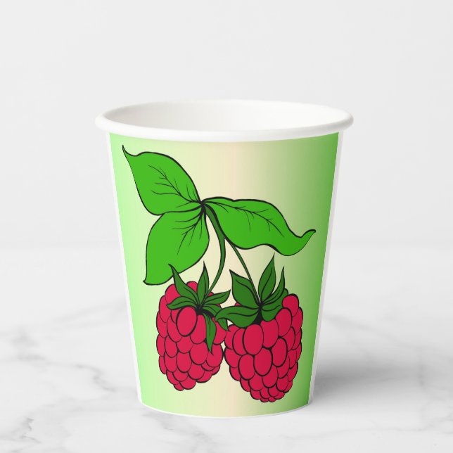 Gobelets En Papier Framboise (Recto)