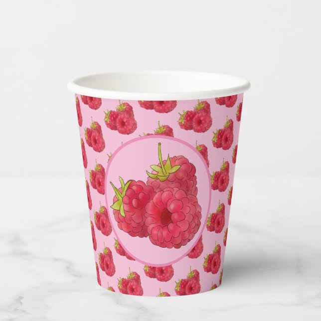 Gobelets En Papier Framboises  (Recto)
