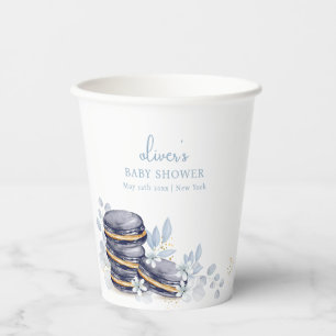 Gobelets En Papier Français Floral Bonjour Bébé Macaron Baby shower