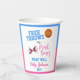 Gobelets En Papier Free Throws ou Pink Bows Basketball Genre Reveille