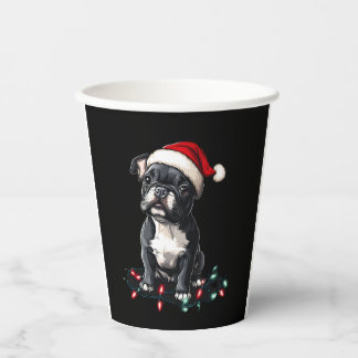 Gobelets En Papier French Bulldog Christmas Lights Xmas Dogs Gifts Me