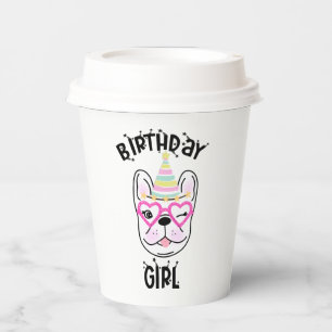 Gobelets En Papier French Bulldog Fête d'anniversaire