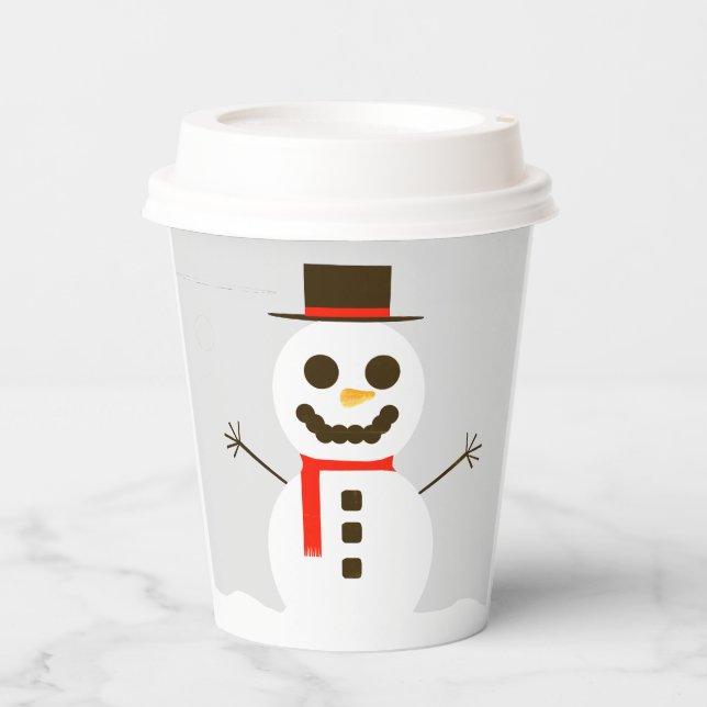 Gobelets En Papier Frosty The Snowman Paper Cup (Recto)