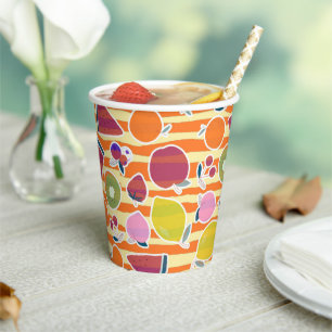 Gobelets En Papier Fruits délicieux