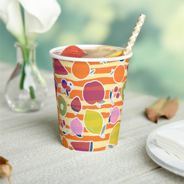 Gobelets En Papier Fruits délicieux (Insitu)
