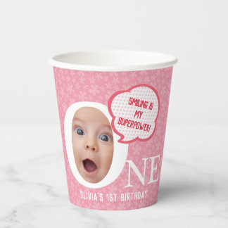 Gobelets En Papier Fun Baby Girl Photo Collage Personaliz