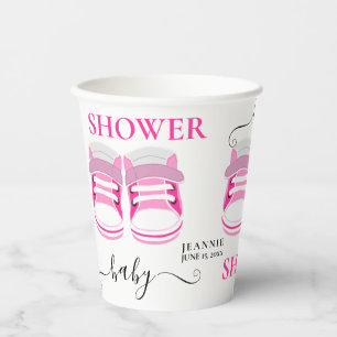 Gobelets En Papier Fun Rose fille bébé chaussures BABY SHOWER