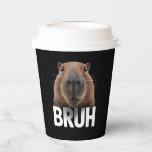 Gobelets En Papier Funny Capybara Bruh<br><div class="desc">Funny Capybara Bruh</div>