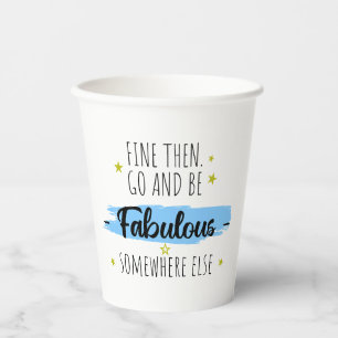 Gobelets En Papier Funny Collègue Leaving, Go Away for Coworker