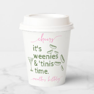 Gobelets En Papier Funny Green Weenies & Tinis Martini fête d'anniver