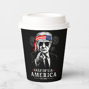 Gobelets En Papier Funny Trump Golfe Des USA Amérique 2025 4 juillet