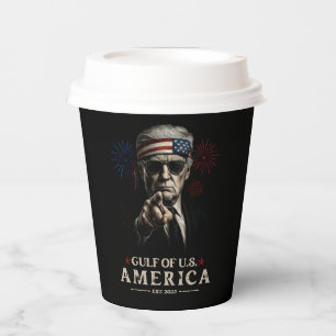 Gobelets En Papier Funny Trump Golfe Des USA Amérique 2025 4 juillet