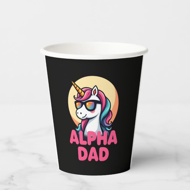 Gobelets En Papier Funny Unicorn Dad Laufey Men Father's Day Christma (Recto)