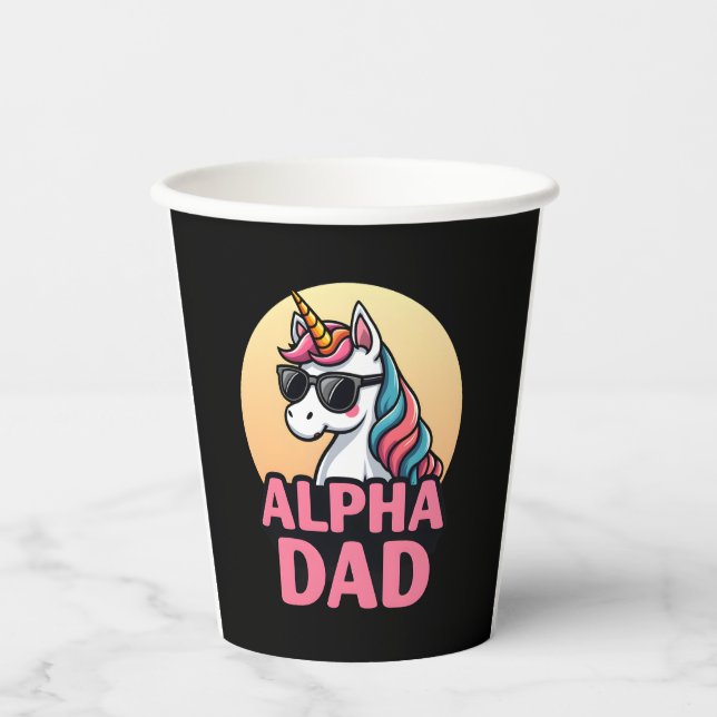 Gobelets En Papier Funny Unicorn Dad Laufey Men Father's Day Christma (Recto)