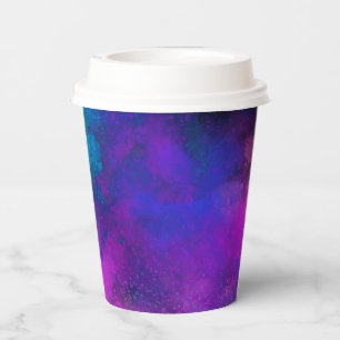 Gobelets En Papier Galaxy Paint Splatter, effet Multicolore
