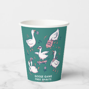 Gobelets En Papier Gang de l'oie idiote T-shirt de l'oie drôle
