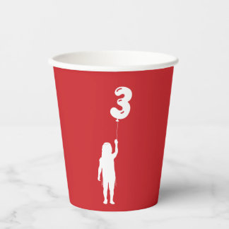 Gobelets En Papier Garçon rouge Upsherin avec 3 balles