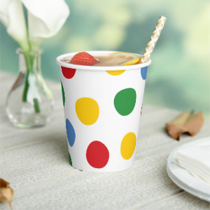 Gobelets En Papier Garçons Jouets Anniversaire Couleurs Primaires Poi