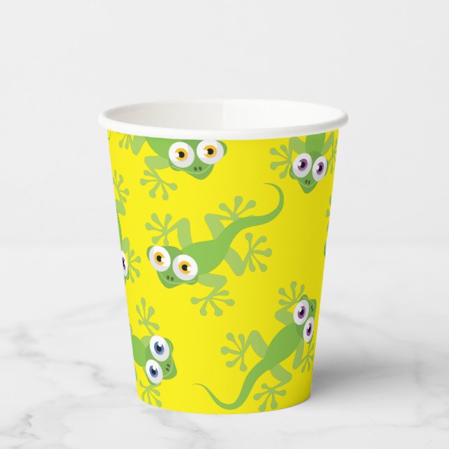 Gobelets En Papier Gecko Lizards Anniversaire Fête Cute Kids Cuttes P (Gauche)