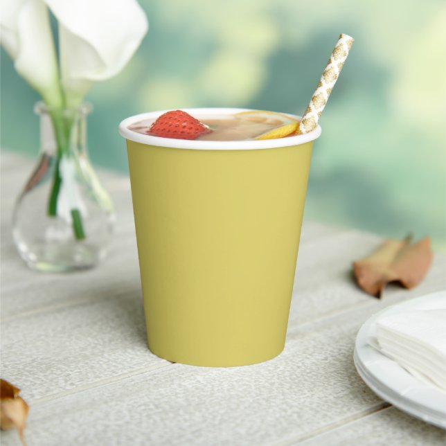 Gobelets En Papier Gentle Warm Yellow Paper Cups (Insitu)
