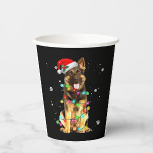 Gobelets En Papier German Shepherd Dog Tree Christmas Sweater Xmas Do