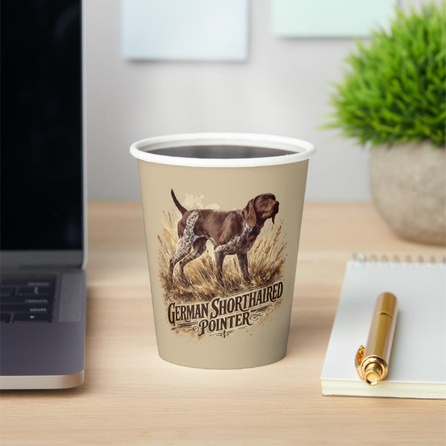 Gobelets En Papier  German Shorthaired Pointer  (Insitu)