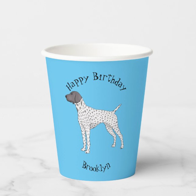 Gobelets En Papier German Shorthred Pointer dog (Recto)