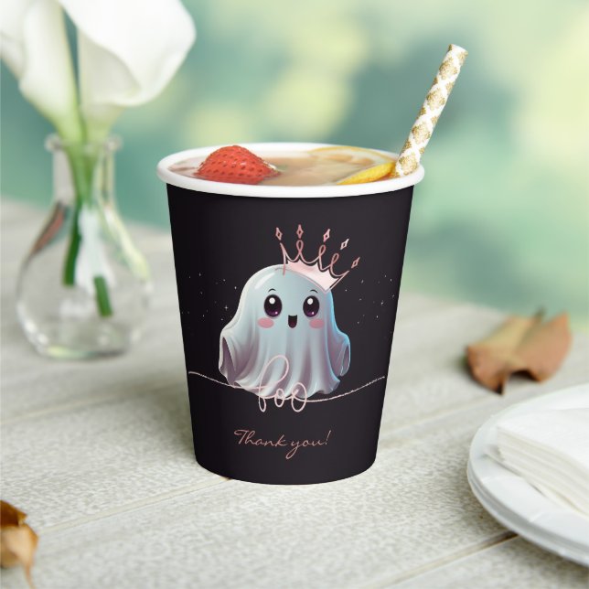 Gobelets En Papier Ghost Halloween Baby shower Little Boo (Insitu)