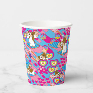 Gobelets En Papier Gizmo Pink Peace & Love Motif