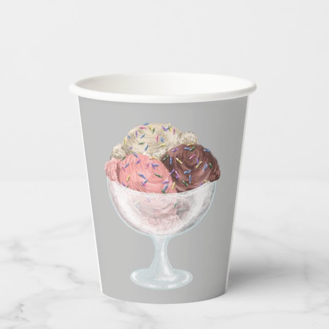 Gobelets En Papier Glace (Recto)