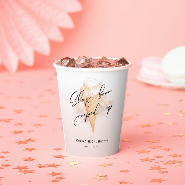 Gobelets En Papier Glace à l'eau Mariage Shower   (Insitu)